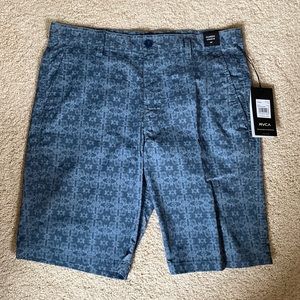 NWT RVCA Dual Purpose Trunk shorts / swim trunks blue print